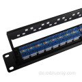 24port RJ45 Cat6 Patch -Panel mit Kabelverwaltung